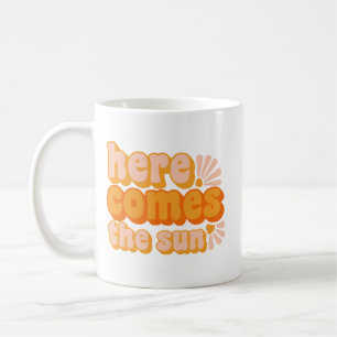 Caneca De Café Simples Retro Cheio Laranja Negrito Amarelo