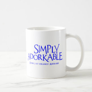 Caneca De Café Simplesmente Adorkable, azul