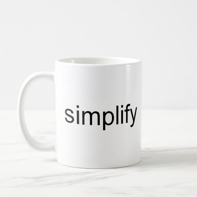 Caneca De Café Simplificar (Esquerda)