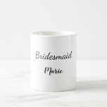 Caneca De Café SIMPLLE MINIMAL adicione seu nome como bridesmaid<br><div class="desc">design</div>