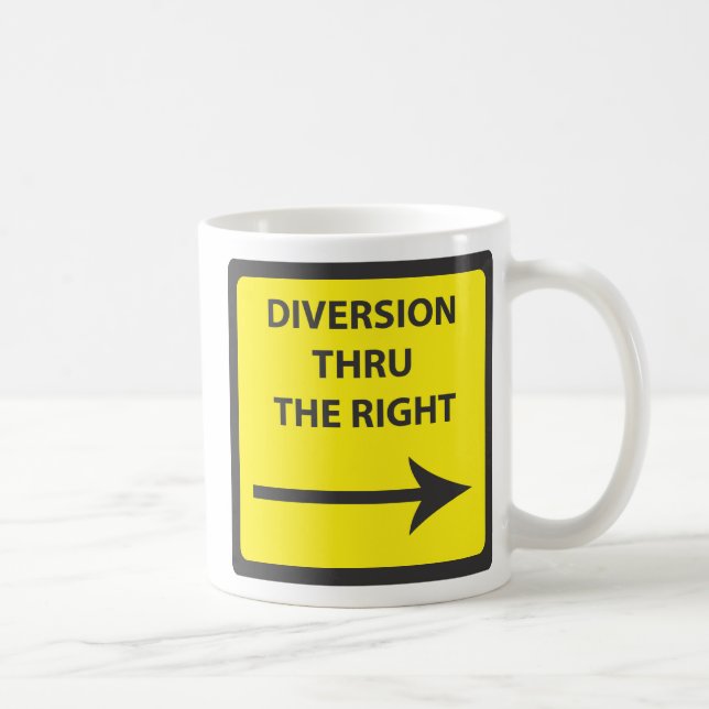 CANECA DE CAFÉ SINAIS DE DESVIO (Direita)