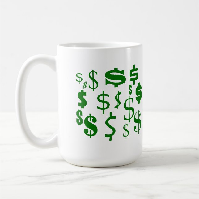 Caneca De Café Sinais de dólar (Esquerda)