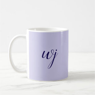 Caneca De Café Sinais de inscrição personalizados azuis legantes