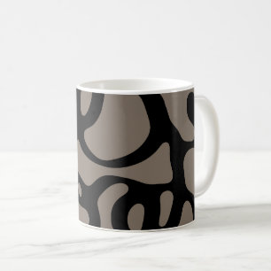 Caneca De Café Sinais distantes: Abstrato preto e Cinza