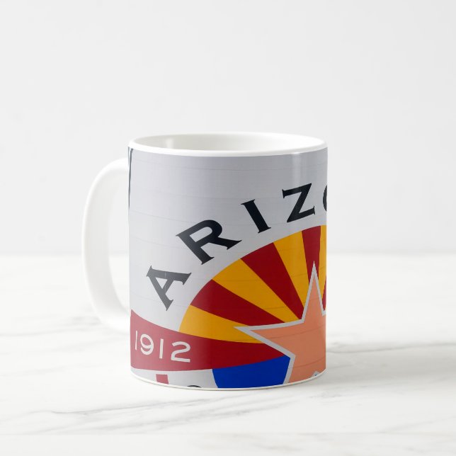 Caneca De Café Sinal arizona Centenário Mug (Frente Esquerda)