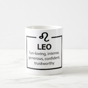 Caneca De Café Sinal Celestial Zodiac Traços de Mug/Leo
