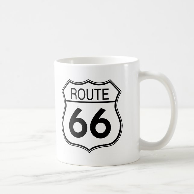 Caneca De Café Sinal da rota 66 (Direita)