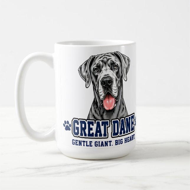Caneca De Café 🐾 Sinal de Amante do Great Dane 🐾 (Esquerda)