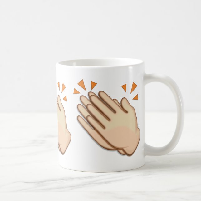 Caneca De Café Sinal de aplauso Emoji das mãos (Direita)