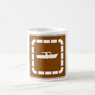 Caneca De Café Sinal de área de lançamento do boi