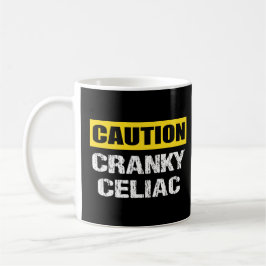 Caneca De Café Sinal de Aviso de Celiac Engraçado de Causa