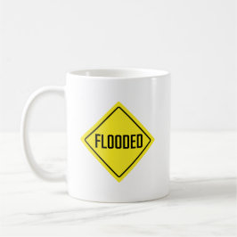 Caneca De Café Sinal de aviso inundado | Mug Clássico