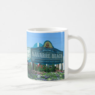 Caneca De Café Sinal de boas-vindas da Navarre Beach Flórida