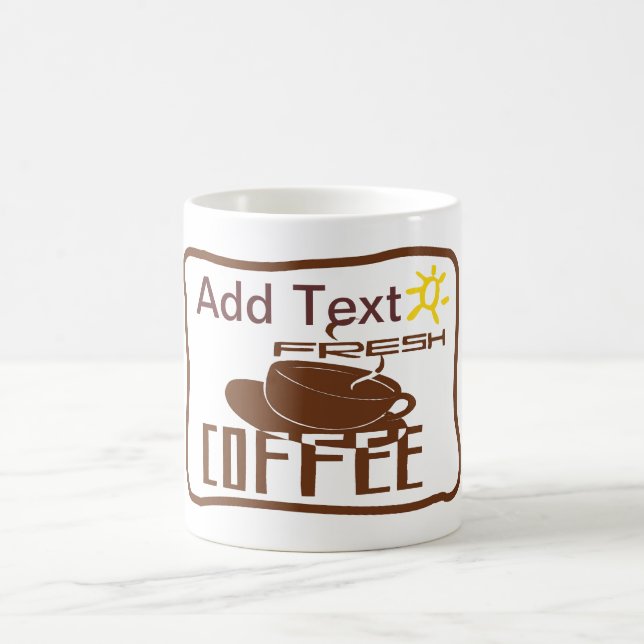 Caneca De Café Sinal de café, adicionar nome (Centro)
