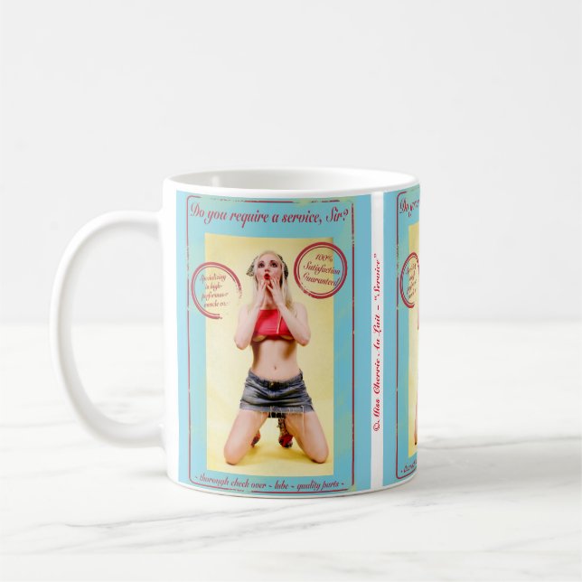 Caneca De Café Sinal de Café de Pinup Rapariga Sexy (Esquerda)