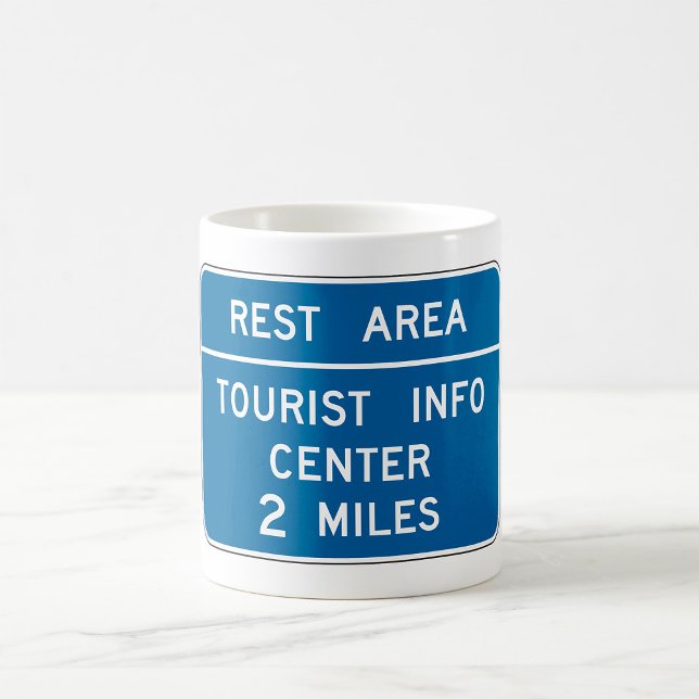 Caneca De Café Sinal de Centro de Informações Turísticas (Criador carregado)