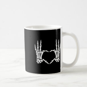 Caneca De Café Sinal de Coração das Mãos Retro Halloween Figurume