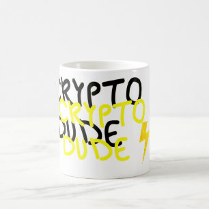 Caneca De Café Sinal de Energia Cripto Duo Funky