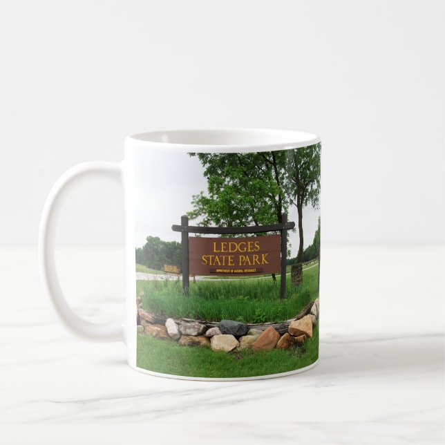 Caneca De Café Sinal de Entrada do Parque Estadual de Ledges (Esquerda)