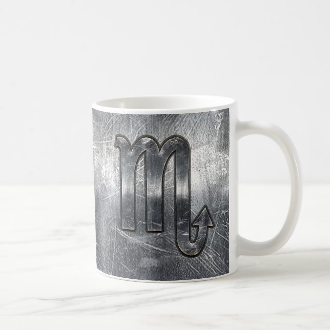 Caneca De Café Sinal de Escorpião Estilo Industrial Angustiado (Direita)