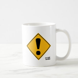 Caneca De Café Sinal de estrada do ponto de exclamação!