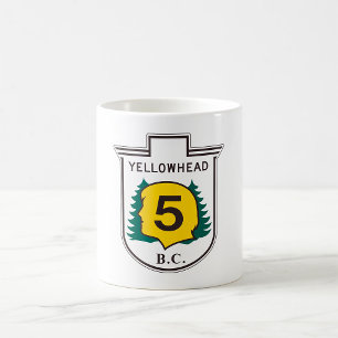 Caneca De Café Sinal de Estrada Yellowhead