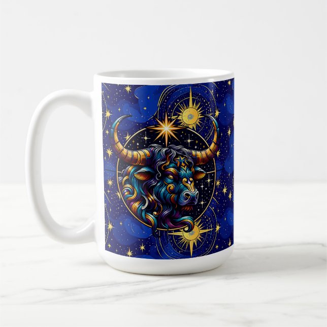 Caneca De Café Sinal de Horoscópio Taurus Zodiac Astrologia (Esquerda)
