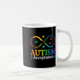 Caneca De Café Sinal de Infinito Autismo ASD Conscientização Acei