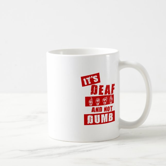 Caneca De Café Sinal de linguagem Deficientes Auditivos Palavra (Direita)