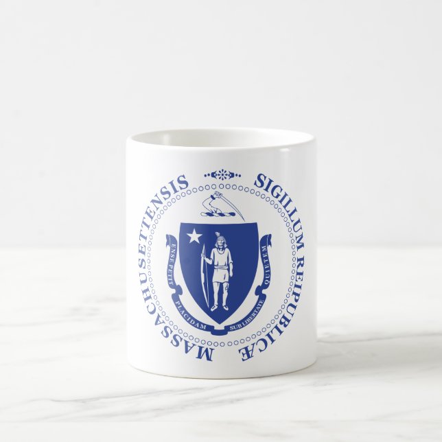 Caneca De Café Sinal de Massachusetts (Centro)