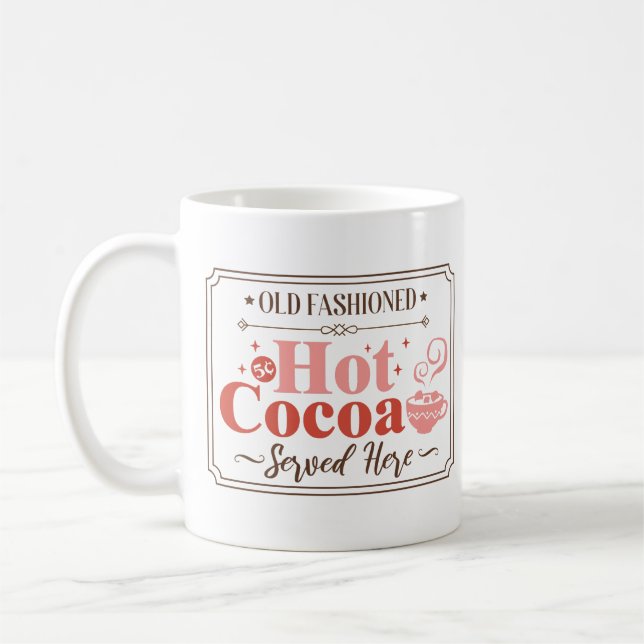 Caneca De Café Sinal de Natal de Cacau Quente (Esquerda)