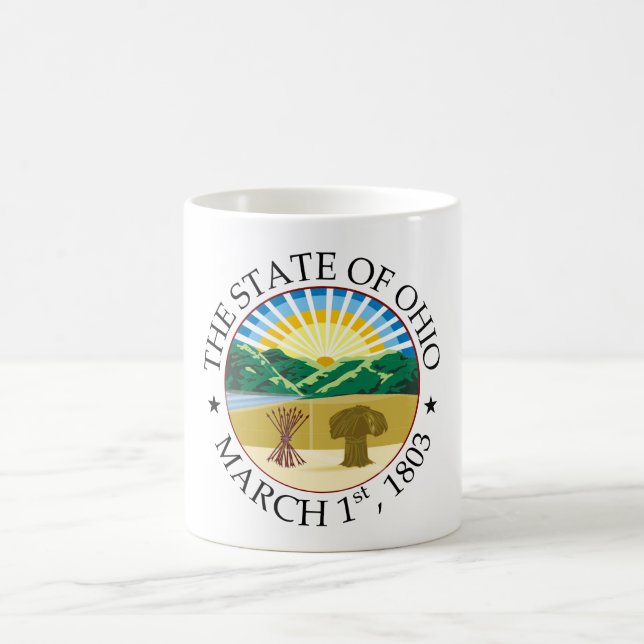 Caneca De Café sinal de Ohio (Centro)