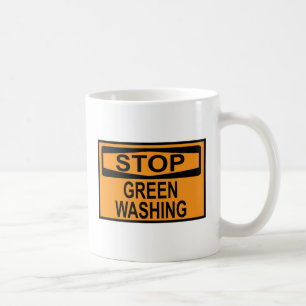 Caneca De Café Sinal de Pare ao Greenwashing