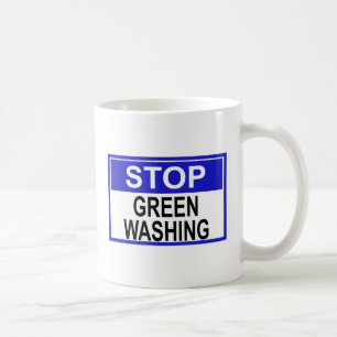 Caneca De Café Sinal de Pare o Greenwashing
