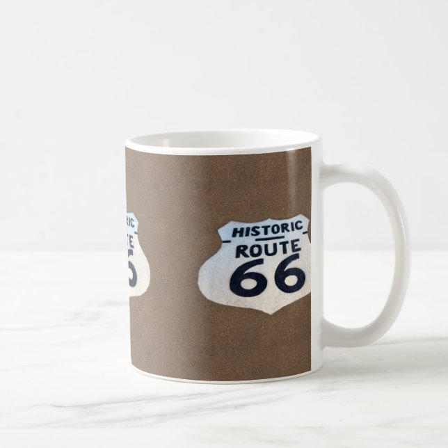 Caneca De Café Sinal de Pavement da Rota 66 Histórica (Direita)