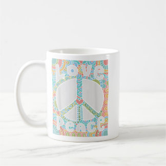 Caneca De Café SINAL DE PAZ AMOR T Camisa 60s 70s Tie Dye Hippie