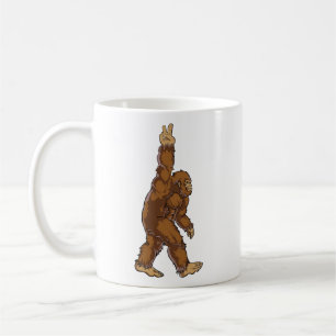 Caneca De Café Sinal de Paz Bigfoot