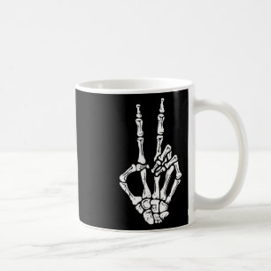 Caneca De Café Sinal de Paz de Mão - Ossos do Costume do Hallowee