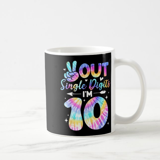 Caneca De Café Sinal de Paz Dígitos Duplos 10º Aniversário Para M (Direita)