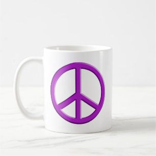 Caneca De Café Sinal de paz lavanda