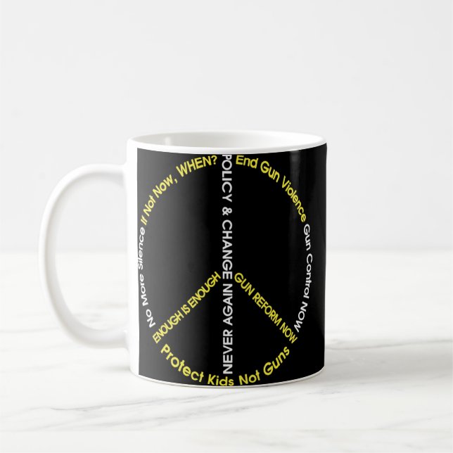 Caneca De Café Sinal de Paz Suficiente para Acabar com o Visto de (Esquerda)