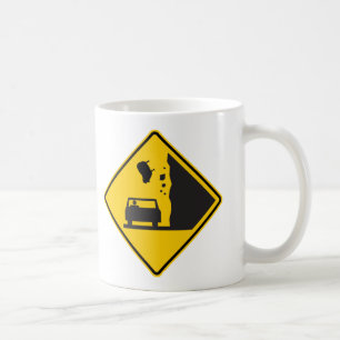 Caneca De Café Sinal de queda da estrada da zona dos carneiros
