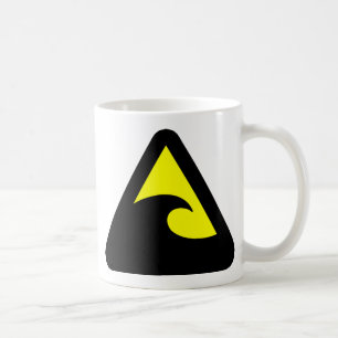 Caneca De Café Sinal de risco de tsunami