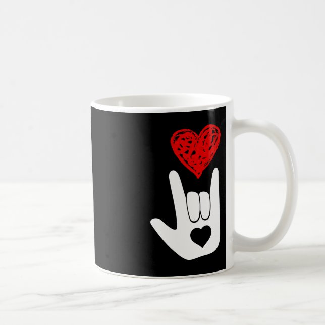 Caneca De Café Sinal de Sinal Americano Sinal de Amor Sinal de Mã (Direita)