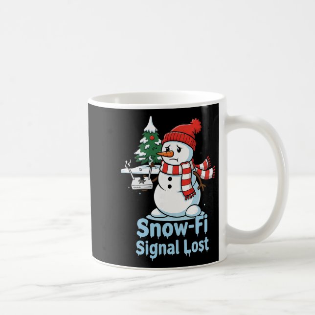 Caneca De Café Sinal de Snow-fi Engraçado Perdeu o Design de Nata (Direita)
