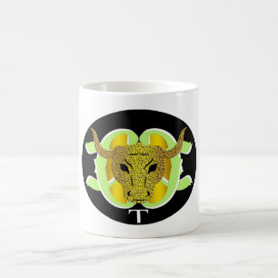 Caneca De Café Sinal de Touro Zodiac Taurus Design