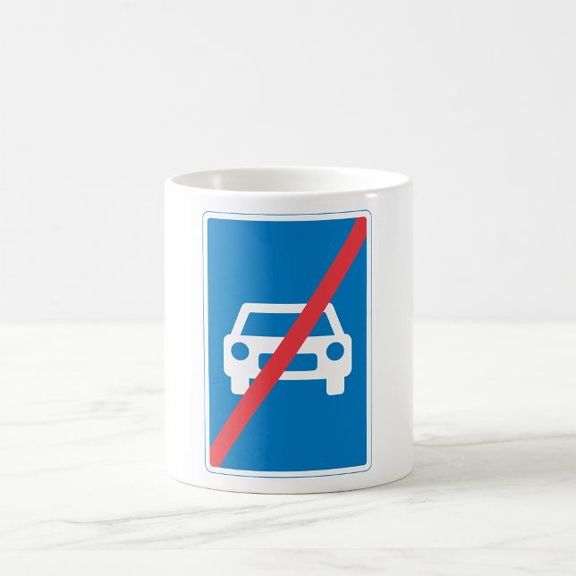 Caneca De Café Sinal de Tráfego de Fim de Autoestrada (Criador carregado)