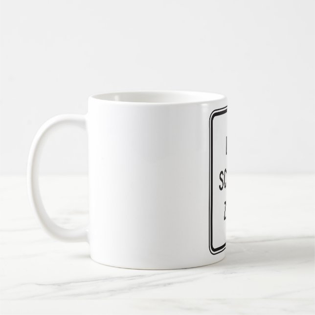 Caneca De Café Sinal de Tráfego Fim de Zona Escolar (Esquerda)