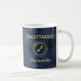 Caneca De Café Sinal de Zodiac Sagittarius e Célestial
