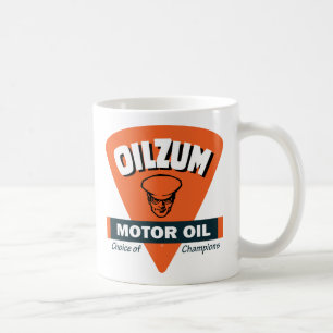 Caneca De Café Sinal do óleo de motor de Oilzum do vintage
